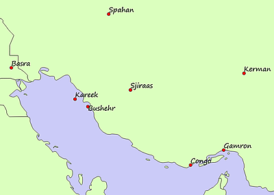 Kaart van Perzië