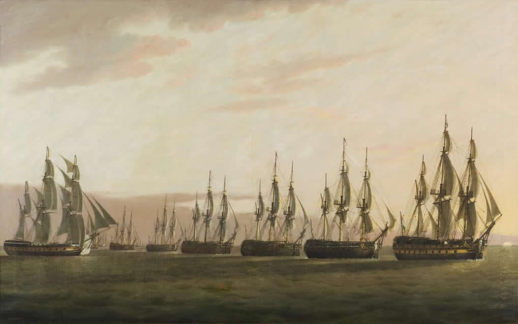 Kaping van VOC-schepen bij St. Helena op 14 juni 1795